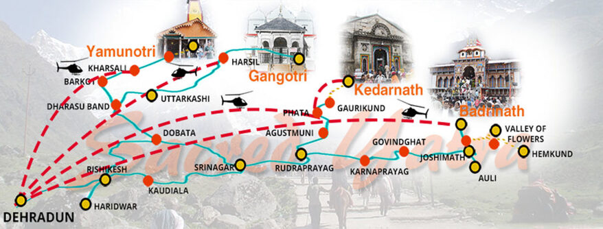 chardham taxi service map