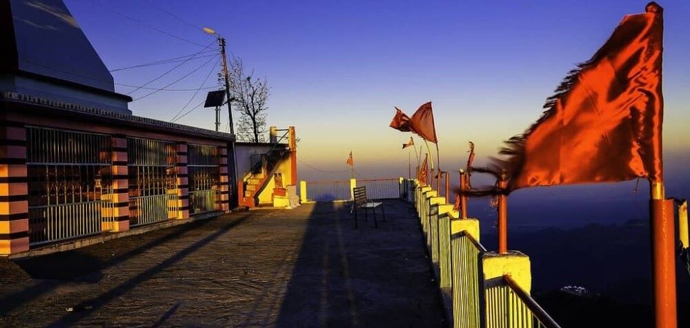 Sunrise view from Kunjapuri Devi Temple near Rishikesh